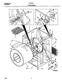 CABINET / DRUM Diagram and Parts List for FDE7976FS0  Frigidaire Dryer