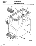 CABINET / CONTROL / SHELVES Diagram and Parts List for MFC07M3BW3  Frigidaire Freezer