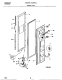 FREEZER DOOR Diagram and Parts List for F45WR24CD0  Frigidaire Refrigerator