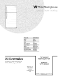 COVER Diagram and Parts List for WRT15MG5CS1  Westinghouse Refrigerator