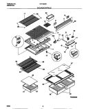 SHELVES / CONTROLS Diagram and Parts List for TRT18GREW0  Tappan Refrigerator