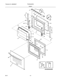 DOOR Diagram and Parts List for FGGS3065KBG  Frigidaire Range