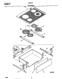 TOP / DRAWER Diagram and Parts List for FES38CESB  Frigidaire Wall Oven