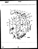 CABINET PARTS Diagram and Parts List for FRT24QRAW1  Frigidaire Refrigerator