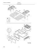 TOP/DRAWER Diagram and Parts List for CRP3160GWWB  Crosley Range