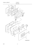 OVEN DOOR Diagram and Parts List for PLEF489CCH  Frigidaire Range