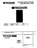 COVER Diagram and Parts List for FEB755BBBF  Frigidaire Wall Oven