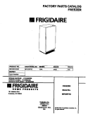 COVER Diagram and Parts List for MFU20F3GW1  Frigidaire Freezer