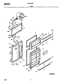 DOOR Diagram and Parts List for MRT18PNED1  Frigidaire Refrigerator