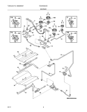 BURNER Diagram and Parts List for EI30GS55JSC  Electrolux Range