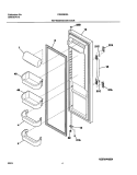 REFRIGERATOR DOOR Diagram and Parts List for FRS26R2AW5  Frigidaire Refrigerator
