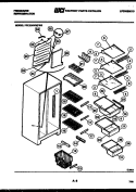 SHELVES AND SUPPORTS Diagram and Parts List for FPCE24VWFA0  Frigidaire Refrigerator