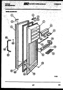 REFRIGERATOR DOOR PARTS Diagram and Parts List for 95-2497-57-03  Tappan Refrigerator