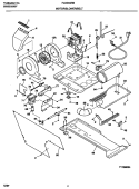 MOTOR / BLOWER / BELT Diagram and Parts List for FLXG52RBS5  Frigidaire Washer Dryer Combo