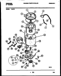 TUB DETAIL Diagram and Parts List for WLW3  Frigidaire Washer