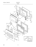 DOORS Diagram and Parts List for PLEB30T9FCC  Frigidaire Wall Oven