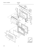 DOOR Diagram and Parts List for CGEB30S9FS3  Frigidaire Wall Oven