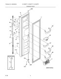 FREEZER DOOR Diagram and Parts List for GLHS68EFPW0  Frigidaire Refrigerator