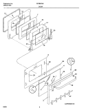 DOOR Diagram and Parts List for FEFB67BHDA  Frigidaire Range