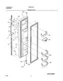 FREEZER DOOR Diagram and Parts List for FRS26KF5CB1  Frigidaire Refrigerator