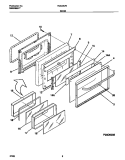 DOOR Diagram and Parts List for F04B357BDB  Frigidaire Range