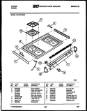 COOKTOP PARTS Diagram and Parts List for 30-4979-00-03  Tappan Range