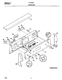 BACKGUARD Diagram and Parts List for FEFD65BHDE  Frigidaire Range