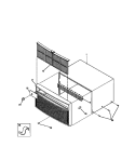 CABINET FRONT AND WRAPPER Diagram and Parts List for WAC051T7Z2  Frigidaire Air Conditioner