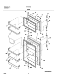 DOOR Diagram and Parts List for FRT21FS6CW0  Frigidaire Refrigerator