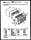 CABINET PARTS Diagram and Parts List for AM11C4EWB  Gibson Air Conditioner