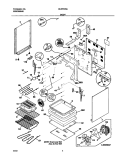 BODY Diagram and Parts List for GLEF378AQE  Frigidaire Range