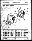 AIR HANDLING PARTS Diagram and Parts List for AC052P7A2  Frigidaire Air Conditioner