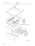 TOP / DRAWER Diagram and Parts List for TEF361ESF  Tappan Range