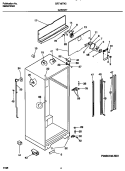 CABINET Diagram and Parts List for GRT18TNCD0  Gibson Refrigerator
