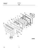 DOOR Diagram and Parts List for FGF366BCB  Frigidaire Range