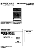 COVER Diagram and Parts List for FGF335CFSB  Frigidaire Range
