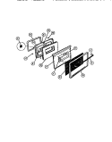 DOOR PARTS Diagram and Parts List for 32-1148-66-05  Tappan Range