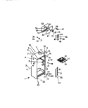 CABINET W / FAN ASSEMBLY Diagram and Parts List for TUK160AN6W  Kelvinator Refrigerator