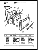 DOOR PARTS Diagram and Parts List for RGS36BNW1  Frigidaire Range