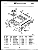 COOKTOP PARTS Diagram and Parts List for 30-4999-08-01  Tappan Range