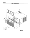 CABINET FRONT AND WRAPPER Diagram and Parts List for GAL123K1A3  Gibson Air Conditioner