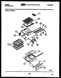 SHELVES AND SUPPORTS Diagram and Parts List for RT15F2WV4A  Gibson Refrigerator