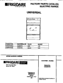 COVER Diagram and Parts List for CD302VP3D02  Frigidaire Range