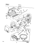ICE MAKER Diagram and Parts List for FRS26KF5CB0  Frigidaire Refrigerator