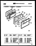 DOOR PARTS Diagram and Parts List for CGC4S7WUTC  Gibson Range