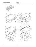 SHELVES Diagram and Parts List for FFHT2116LK1  Frigidaire Refrigerator