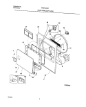 FRNT PNL, DOOR Diagram and Parts List for CRER442AS1  Frigidaire Dryer