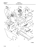 DRY MTR, BELT Diagram and Parts List for FGZ831AS0  Frigidaire Washer Dryer Combo