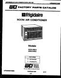 COVER Diagram and Parts List for A08LH5E2  Frigidaire Air Conditioner