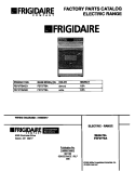 COVER Diagram and Parts List for FEF377BADD  Frigidaire Range